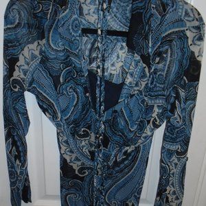 Women's Blue Paisley blouse